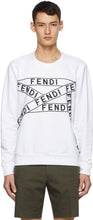 Fendi White Logo Sweatshirt - Sweat-shirt de logo blanc Fendi - 펜디 화이트 로고 스웨터