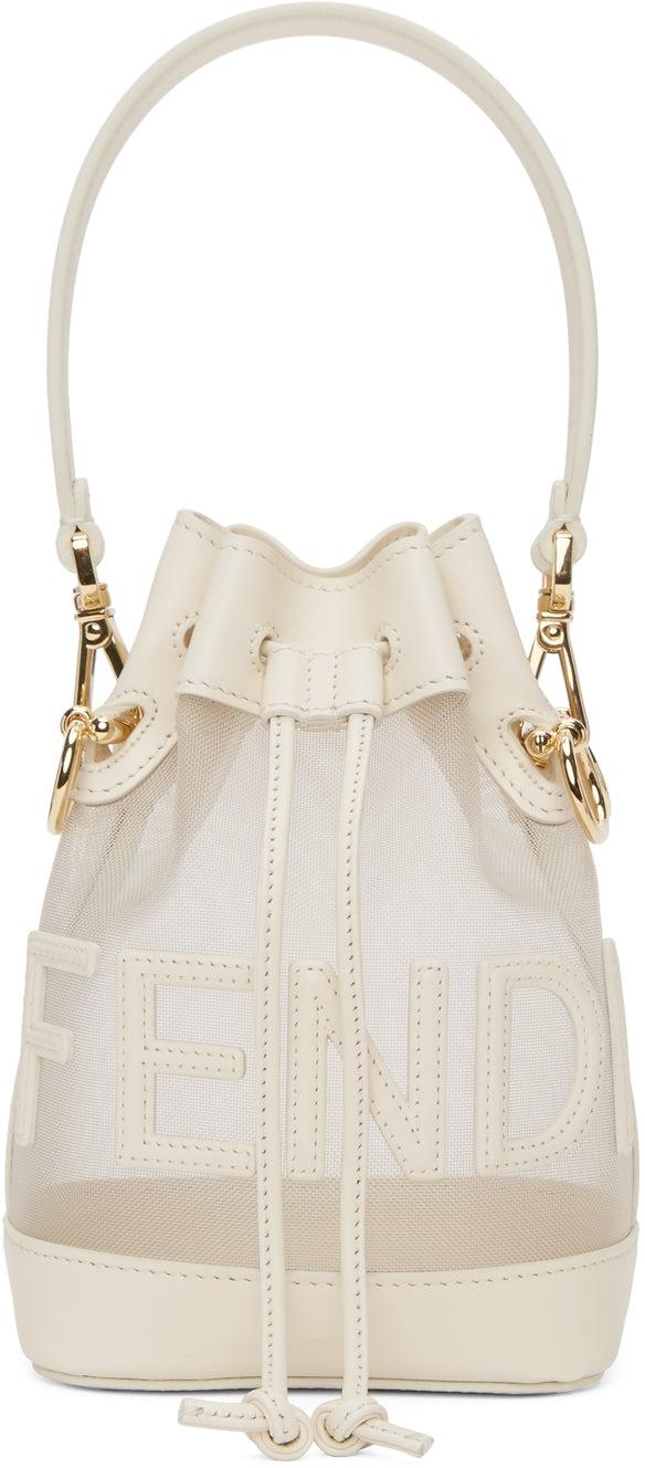 Fendi 2023 Mini Mon Tresor Bucket Bag w/ Tags - White Bucket Bags, Handbags  - FEN278162