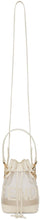 Fendi White Mesh Mini Mon Tresor Bucket Bag - Sac de godet Tresor Mini Mon Mini Mini Mini Mini-Mon - Fendi 화이트 메쉬 미니 Mon 트레인 버킷 백