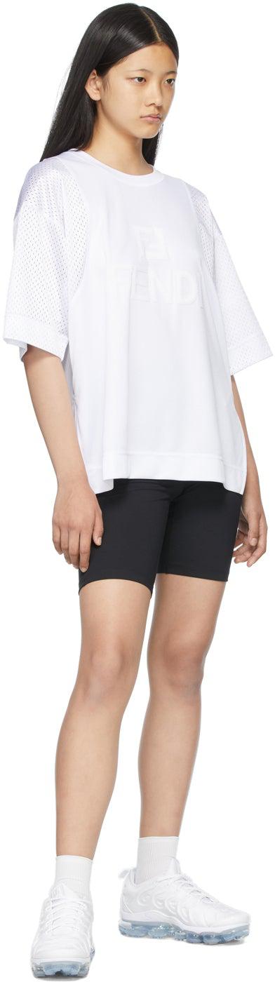 Fendi White Mesh T-Shirt