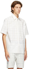 Fendi White Punched Check Short Sleeve Shirt