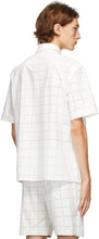 Fendi White Punched Check Short Sleeve Shirt