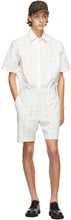 Fendi White Punched Check Short Sleeve Shirt