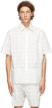 Fendi White Punched Check Short Sleeve Shirt - Chemise à manches courtes à la manches courtes de Fendi - 펜디 화이트 펀치 짧은 소매 셔츠 펀치