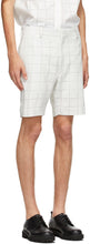 Fendi White Wool Punched Check Shorts