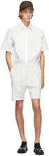 Fendi White Wool Punched Check Shorts