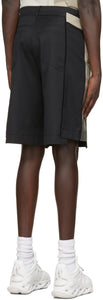 Feng Chen Wang Black Paneled Shorts