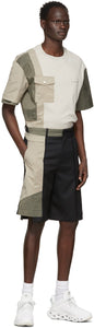 Feng Chen Wang Black Paneled Shorts