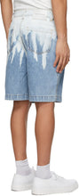 Feng Chen Wang Blue Denim Acid Wash Shorts