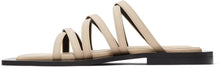 Flat Apartment Beige Wide Sole Strappy Sandals