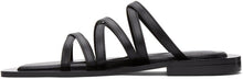 Flat Apartment Black Wide Sole Strappy Sandals