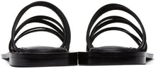 Flat Apartment Black Wide Sole Strappy Sandals