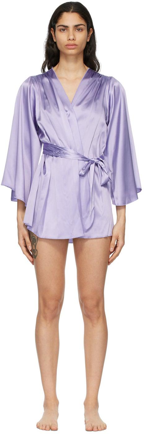 fleur du mal purple dress Fleur Du Mal Silk Midi Length Dress - Purple Dresses, Clothing - FLEDM37150