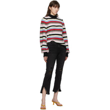 Frame Black Denim 'Le High Straight' Side Fray Jeans