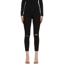 Frame Black 'Le High Skinny Crop' Raw Edge Jeans - Cadre Black 'Le High Skinny Culture' Crown Edge Jeans - 프레임 블랙 '르 높은 마른 작물'원시 가장자리 청바지