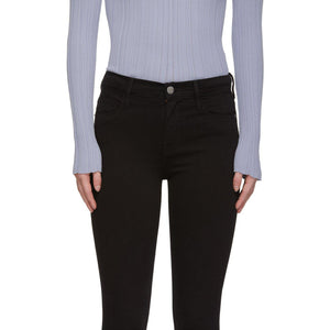 Frame Black 'Le High Skinny' Double Triangle Jeans