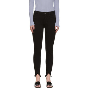 Frame Black 'Le High Skinny' Double Triangle Jeans