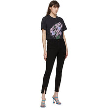 Frame Black 'Le High Skinny' Front Split Jeans