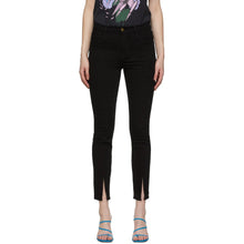 Frame Black 'Le High Skinny' Front Split Jeans