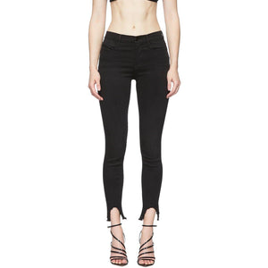 Frame Black 'Le High Skinny' Stiletto Hem Jeans