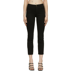 Frame Black 'Le High Straight' Jeans - Cadre noir 'le haut droit' jeans ' - 프레임 블랙 '르 하이 스트레이트'청바지