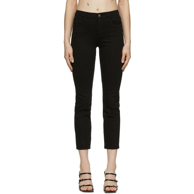 Frame Black 'Le High Straight' Jeans - Cadre noir 'le haut droit' jeans ' - 프레임 블랙 '르 하이 스트레이트'청바지