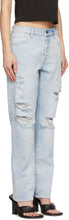 Frame Blue Distressed 'Le Slouch' Jeans