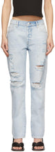 Frame Blue Distressed 'Le Slouch' Jeans - Cadre bleu détresse 'Le Slouch' Jeans - 프레임 파란색 고민 된 '르 sholouch'청바지