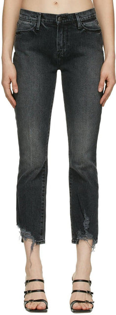Frame Grey Washed 'Le High Straight' Jeans - Cadre gris lavé 'Le haut droit' jean ' - 프레임 그레이는 'Le High Straight'청바지를 씻었습니다