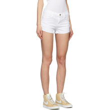 Frame White 'Le Cut Off' Tulip Hem Shorts