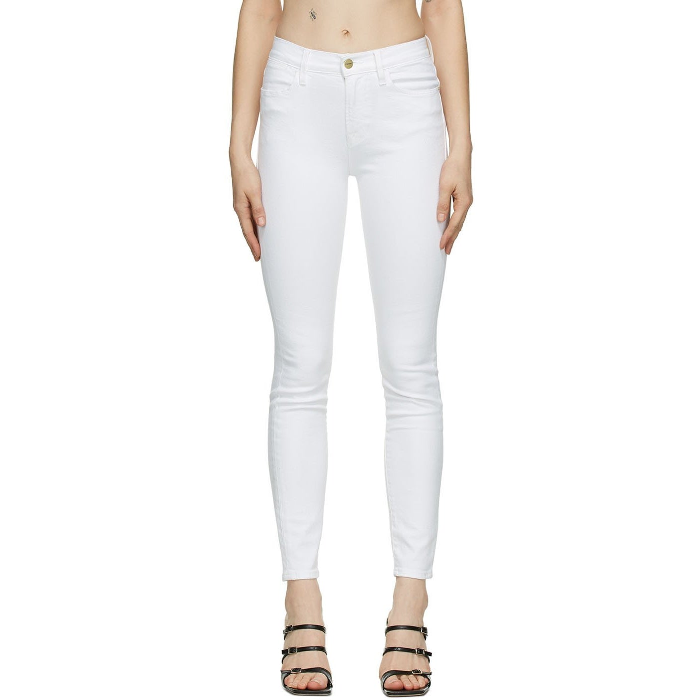 Frame White 'Le High Skinny' Jeans – BlackSkinny