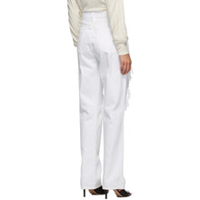 Frame White Rumpled 'Le Hollywood' Jeans