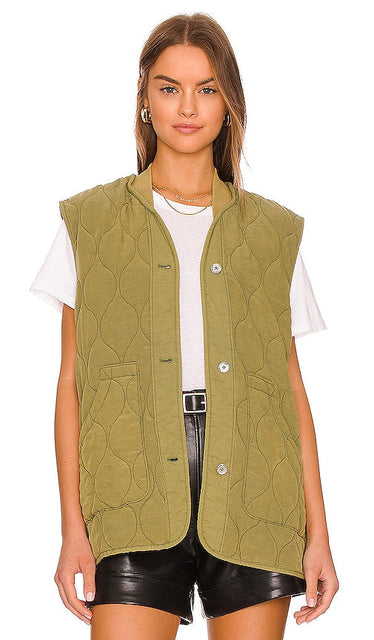 Free People Billy Military Vest in Olive Personnes libres Billy Gilet Military in Olive 自由人比利在橄榄色的军事背心