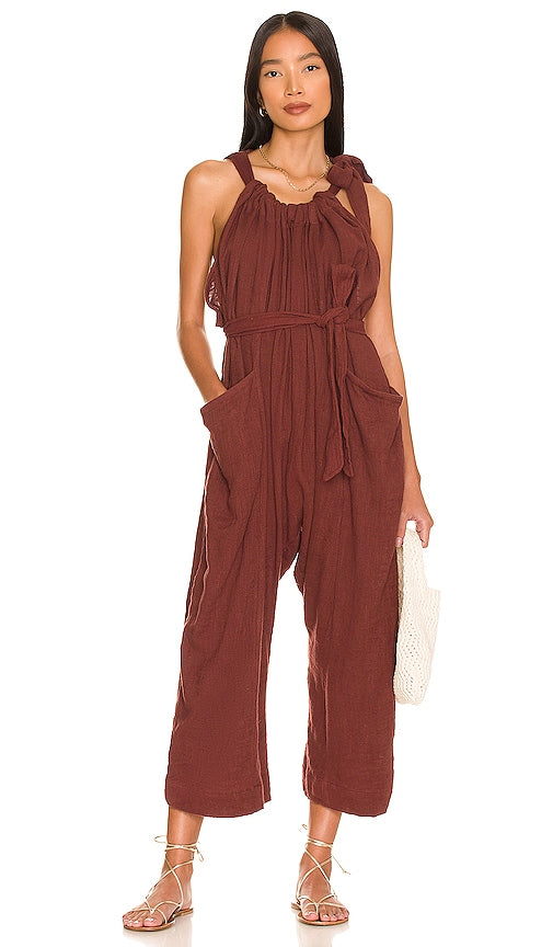 Free People Henriette One Piece in Brown Personnes libres Henriette One Piece en marron 自由人亨利埃特（Henriette）一件棕色