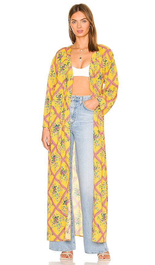 Free People I'm the One Robe in Yellow Des gens libres Je suis la seule robe en jaune 自由人我是黄色的一件长袍