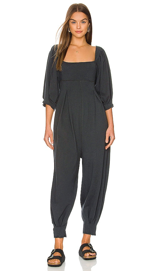 Free People Lotta Love Romper in Black Les gens libres lotta aiment le noir en noir 自由人Lotta Love Romper黑色