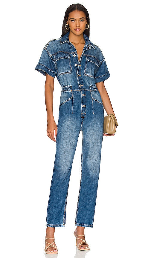 Free People Marci Jumpsuit in Blue Personnes gratuites Marci Jumps combinaison en bleu 自由人Marci连身裤穿着蓝色