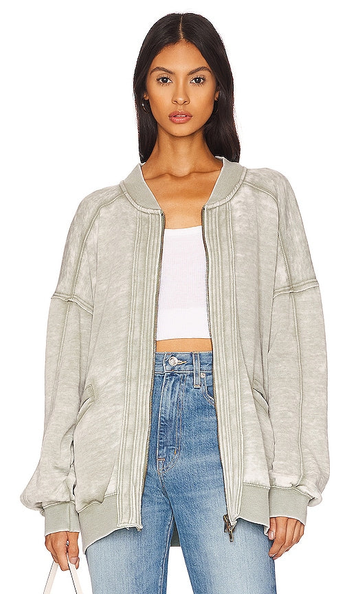 Free People Robby Bomber in Olive Personnes libres Robby Bomber à Olive 自由人罗比轰炸机在橄榄