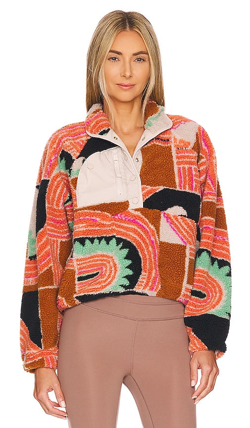 Free People X FP Movement Rocky Ridge Pullover in Orange Personnes libres x FP Mouvement Rocky Ridge Pullover en orange 自由人x FP运动岩石山脊套头衫在橙色