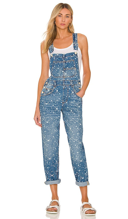Free People Ziggy Denim Overall in Blue Personnes libres ziggy denim dans l'ensemble en bleu 自由人Ziggy牛仔布整体蓝色