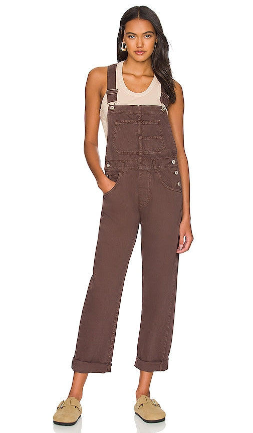 Free People Ziggy Denim Overall in Brown Personnes libres ziggy denim dans l'ensemble en marron 自由人的Ziggy牛仔布总体棕色