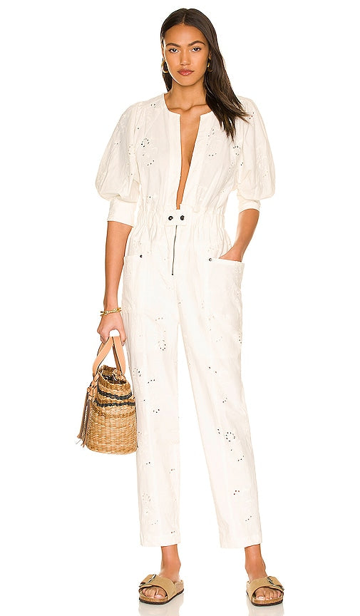 Free People x We The Free Loving You Jumpsuit in Ivory Personnes gratuites x nous la combinaison gratuite de votre amour en ivoire 自由人x我们的自由爱你穿着象牙色的连身裤