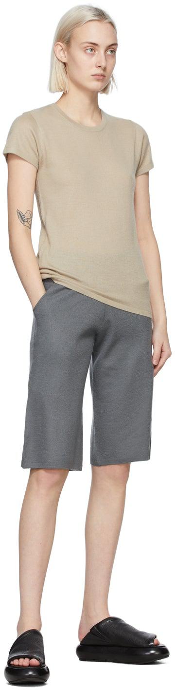 Frenckenberger Grey Cashmere Adi Shorts