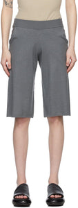 Frenckenberger Grey Cashmere Adi Shorts - Frenckenberger Grey Cachemire ADI Shorts - Frenckenberger 회색 캐시미어 ADI 반바지