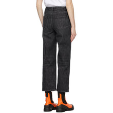 GANNI Black Washed High Waisted Cropped Jeans