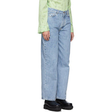 GANNI Blue Denim Low-Rise Jeans