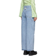 GANNI Blue Denim Low-Rise Jeans