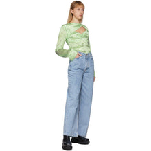GANNI Blue Denim Low-Rise Jeans - Jeans à faible hauteur de Denim de Ganni - 가니 블루 데님 저층 청바지