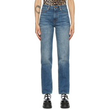 GANNI Blue High-Waisted Straight Jeans - Jean droit à taille haute de Ganni - Ganni Blue High-Waisted Straight 청바지