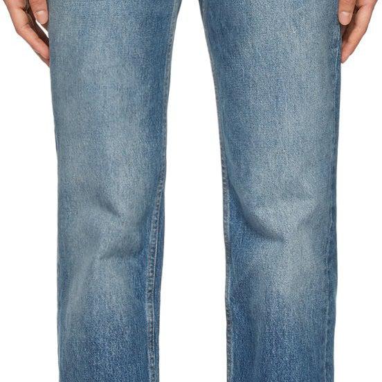 GANNI Blue Mid-Waist Relaxed Jeans - Ganni Blue Mid-Taille Jeans détendue - Ganni Blue Mid-Wist가 편안한 청바지입니다